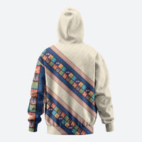 Zimbabwe Heritage Zip Hoodie Screen Print Animals Motif