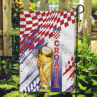 Croatia Football WC2026 White Garden Flag Hrvatska Grunge Checkerboard - Wonder Print Shop