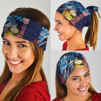 Croatia Football WC2026 Blue Neck Gaiter Hrvatska Grunge Checkerboard - Wonder Print Shop