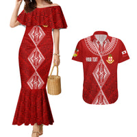 Personalised Kolisi Tonga Atele Couples Matching Mermaid Dress And Hawaiian Shirt Tongan Kupesi - Special LT7 - Wonder Print Shop