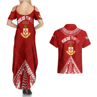 Personalised Kolisi Tonga Atele Couples Matching Summer Maxi Dress and Hawaiian Shirt Tongan Kupesi - Special LT7 - Wonder Print Shop