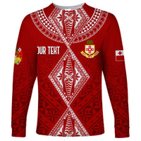 Personalised Kolisi Tonga Atele Long Sleeve Shirt Tongan Kupesi - Special - Wonder Print Shop