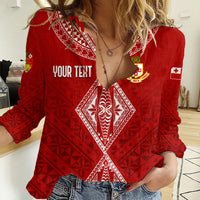 Personalised Kolisi Tonga Atele Women Casual Shirt Tongan Kupesi - Special - Wonder Print Shop