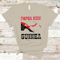Papua New Guinea T Shirt PNG Map Mix Flag Color - Wonder Print Shop