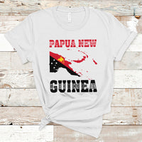 Papua New Guinea T Shirt PNG Map Mix Flag Color - Wonder Print Shop