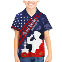 Pearl Harbor Remembrance Day Family Matching Mermaid Dress and Hawaiian Shirt Poppy Mix Style LT7 - Wonder Print Shop