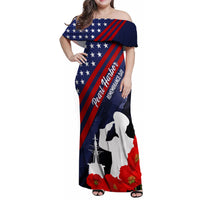 Pearl Harbor Remembrance Day Family Matching Off Shoulder Maxi Dress and Hawaiian Shirt Poppy Mix Style LT7 - Wonder Print Shop