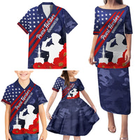 Pearl Harbor Remembrance Day Family Matching Puletasi Dress and Hawaiian Shirt Poppy Mix Style - Wonder Print Shop