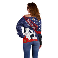 Pearl Harbor Remembrance Day Off Shoulder Sweater Poppy Mix Style - Wonder Print Shop