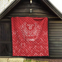 Wales Rugby Personalised Quilt Heraldic Dragon Basic Red - Wonder Print Shop