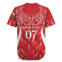 Wales Rugby Personalised Rugby Jersey Heraldic Dragon Basic Red - Wonder Print Shop