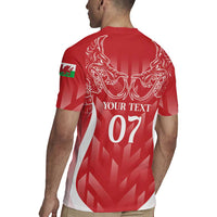 Wales Rugby Personalised Rugby Jersey Heraldic Dragon Basic Red - Wonder Print Shop