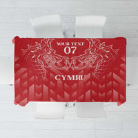 Wales Rugby Personalised Tablecloth Heraldic Dragon Basic Red - Wonder Print Shop