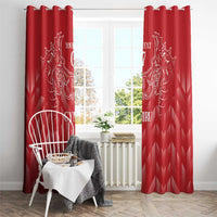 Wales Rugby Personalised Window Curtain Heraldic Dragon Basic Red - Wonder Print Shop