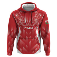 Wales Rugby Personalised Zip Hoodie Heraldic Dragon Basic Red - Wonder Print Shop