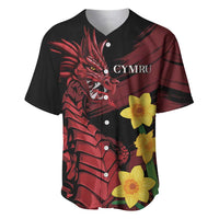 Wales Cymru Am Byth Baseball Jersey Dragon & Daffodil