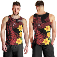 Wales Cymru Am Byth Men Tank Top Dragon & Daffodil - Wonder Print Shop