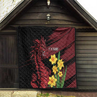 Wales Cymru Am Byth Quilt Dragon & Daffodil - Wonder Print Shop