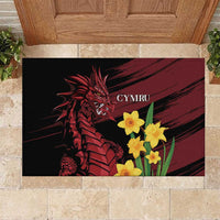 Wales Cymru Am Byth Rubber Doormat Dragon & Daffodil - Wonder Print Shop
