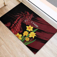 Wales Cymru Am Byth Rubber Doormat Dragon & Daffodil - Wonder Print Shop