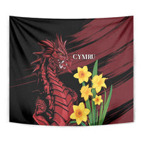 Wales Cymru Am Byth Tapestry Dragon & Daffodil - Wonder Print Shop