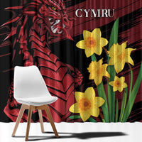 Wales Cymru Am Byth Window Curtain Dragon & Daffodil - Wonder Print Shop
