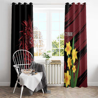 Wales Cymru Am Byth Window Curtain Dragon & Daffodil - Wonder Print Shop