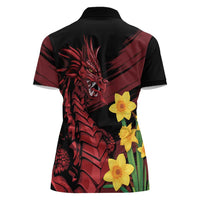 Wales Cymru Am Byth Women Polo Shirt Dragon & Daffodil - Wonder Print Shop
