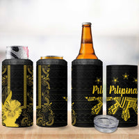 Philippines Eagle Barong 4 in 1 Can Cooler Tumbler Filipino Eight Rayed Gold Sun LT9 - Wonder Print Shop