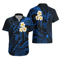 Hawaii Hawaiian Shirt Niihau Islands Polynesian Sunset Plumeria Blue Vibe - Wonder Print Shop