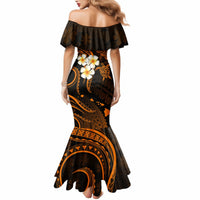 Hawaii Mermaid Dress Niihau Islands Polynesian Sunset Plumeria Gold Vibe - Wonder Print Shop