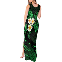 Hawaii Tank Maxi Dress Niihau Islands Polynesian Sunset Plumeria Green Vibe - Wonder Print Shop