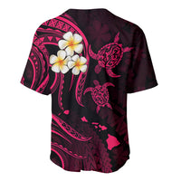 Hawaii Baseball Jersey Niihau Islands Polynesian Sunset Plumeria Pink Vibe LT9 - Wonder Print Shop
