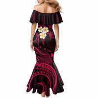Hawaii Mermaid Dress Niihau Islands Polynesian Sunset Plumeria Pink Vibe - Wonder Print Shop