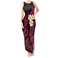 Hawaii Tank Maxi Dress Niihau Islands Polynesian Sunset Plumeria Pink Vibe - Wonder Print Shop