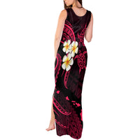 Hawaii Tank Maxi Dress Niihau Islands Polynesian Sunset Plumeria Pink Vibe - Wonder Print Shop