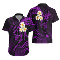 Polynesian Hawaii Hawaiian Shirt Niihau Islands with Pacific Plumeria Purple Vibe - Wonder Print Shop