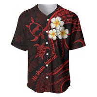 Polynesian Hawaii Baseball Jersey Niihau Islands with Pacific Plumeria Red Vibe LT9 - Wonder Print Shop