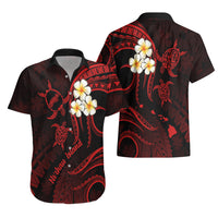 Polynesian Hawaii Hawaiian Shirt Niihau Islands with Pacific Plumeria Red Vibe - Wonder Print Shop