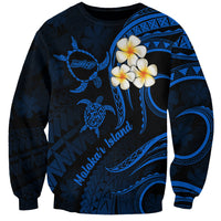 Hawaii Sweatshirt Molokai Islands Polynesian Sunset Plumeria Blue Vibe - Wonder Print Shop