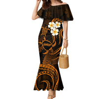 Hawaii Mermaid Dress Molokai Islands Polynesian Sunset Plumeria Gold Vibe - Wonder Print Shop