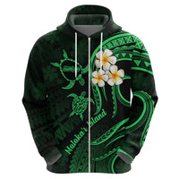 Hawaii Hoodie Molokai Islands Polynesian Sunset Plumeria Green Vibe - Wonder Print Shop