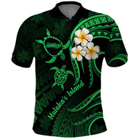 Hawaii Polo Shirt Molokai Islands Polynesian Sunset Plumeria Green Vibe - Wonder Print Shop