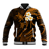 Hawaii Baseball Jacket Lanai Islands Polynesian Sunset Plumeria Gold Vibe LT9 - Wonder Print Shop