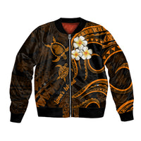 Hawaii Bomber Jacket Lanai Islands Polynesian Sunset Plumeria Gold Vibe LT9 - Wonder Print Shop