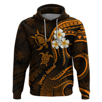 Hawaii Hoodie Lanai Islands Polynesian Sunset Plumeria Gold Vibe - Wonder Print Shop