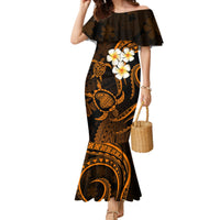 Hawaii Mermaid Dress Lanai Islands Polynesian Sunset Plumeria Gold Vibe - Wonder Print Shop