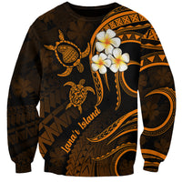 Hawaii Sweatshirt Lanai Islands Polynesian Sunset Plumeria Gold Vibe - Wonder Print Shop