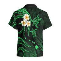 Hawaii Hawaiian Shirt Lanai Islands Polynesian Sunset Plumeria Green Vibe - Wonder Print Shop
