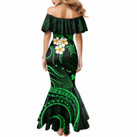 Hawaii Mermaid Dress Lanai Islands Polynesian Sunset Plumeria Green Vibe - Wonder Print Shop
